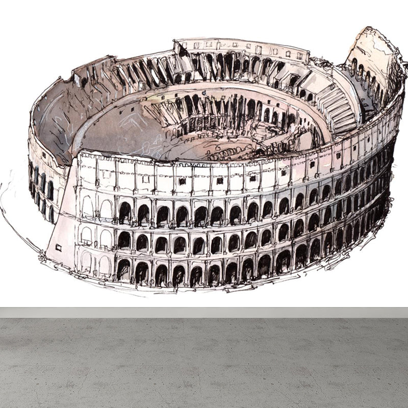 Famous Building Scene Mural Decal Modern Decorative Lobby Wall Art, Made to Measure