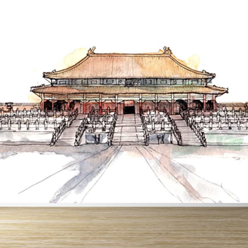 Famous Building Scene Mural Decal Modern Decorative Lobby Wall Art, Made to Measure