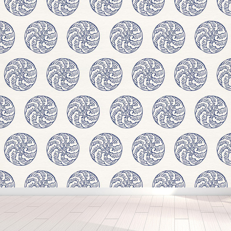 Fashion Moire Pattern Mural Wallpaper Sitting Room Sky View Wall Decor, Custom Printed