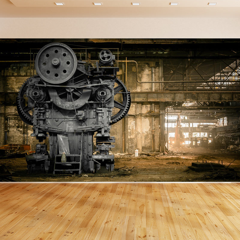 Photography Style Metal Gear Mural Decal Giant Wall Covering for Dining Room, Customised
