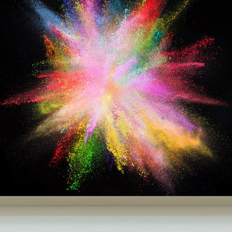 Huge Bursting Rainbow Wallpaper Mural Stain-Proof Modern Sitting Room Wall Decor