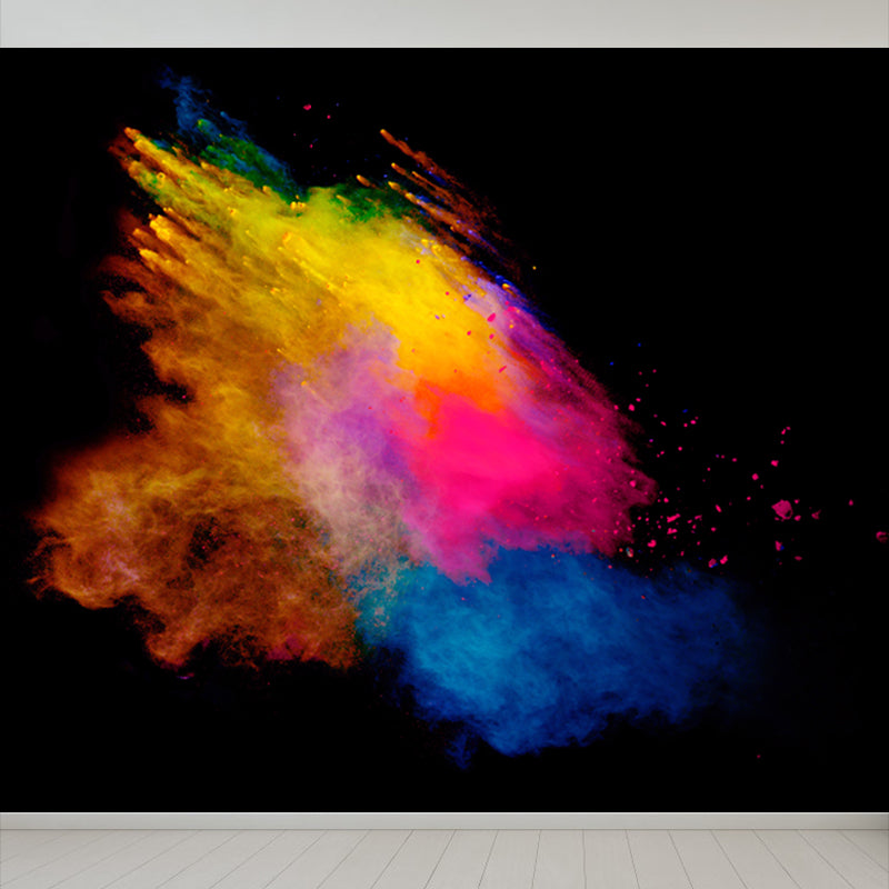 Huge Bursting Rainbow Wallpaper Mural Stain-Proof Modern Sitting Room Wall Decor