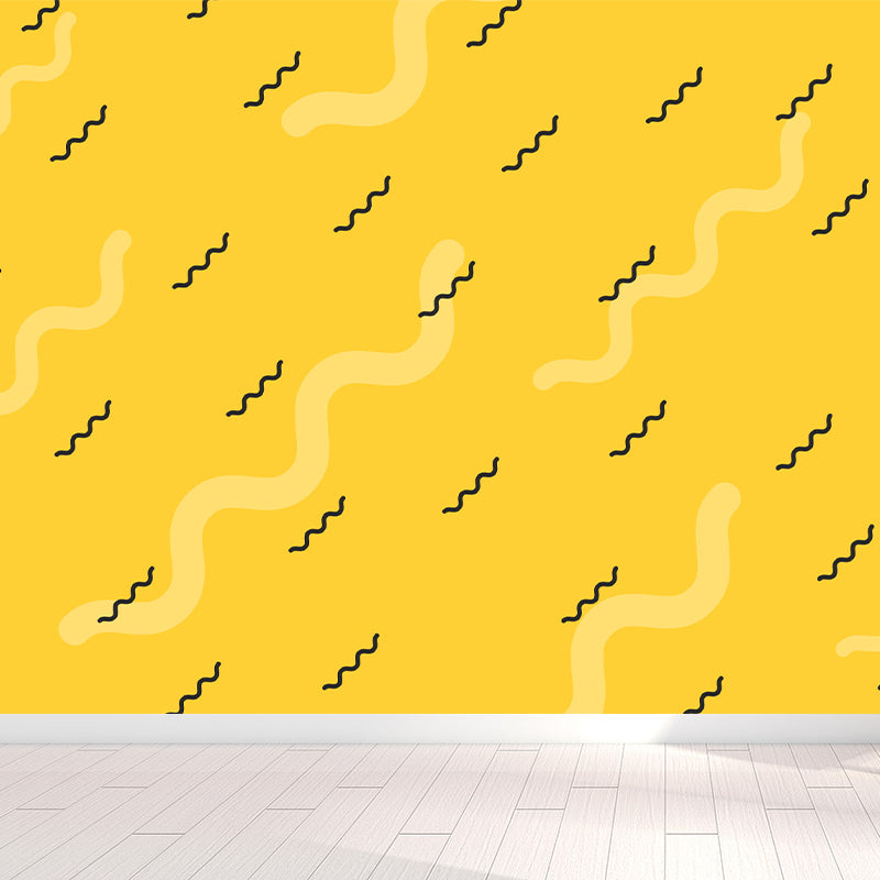 Full Size Modern Wall Mural Light Color Geometric Wall Decor for Baby Room, Made to Measure