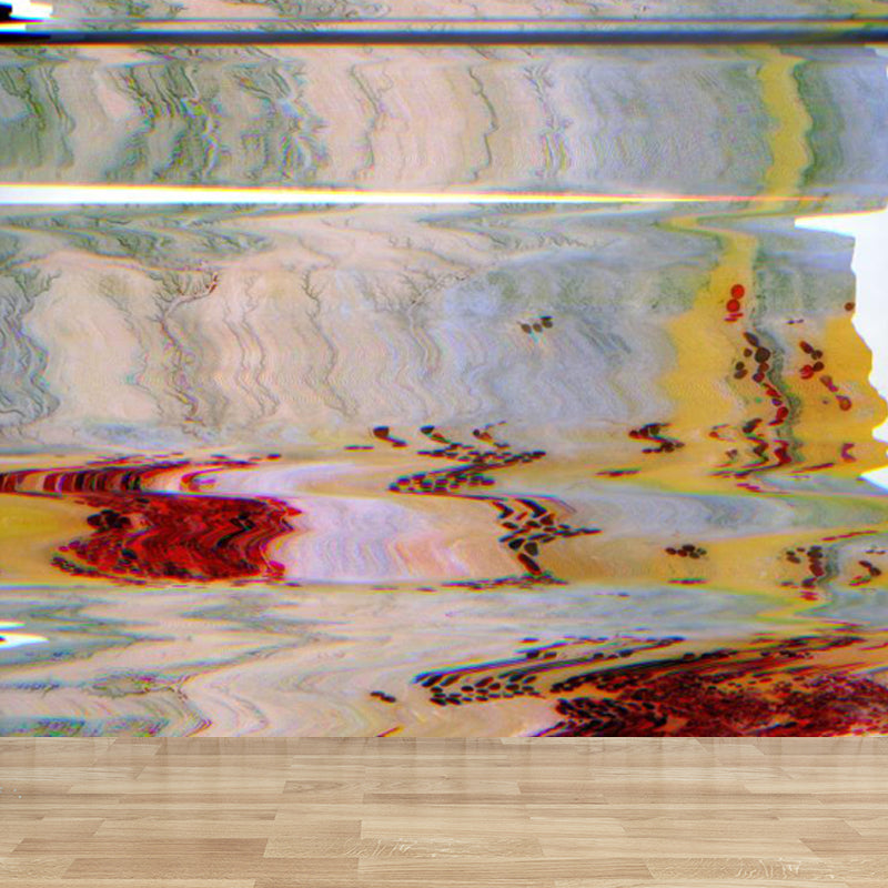 Illustration Style Abstract Mural Decal Giant Wall Decor for Dining Room, Personalize