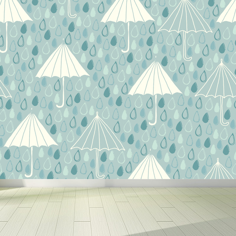 Pastel Weather Print Wall Mural Stain Resistant Modern Living Room Wall Covering