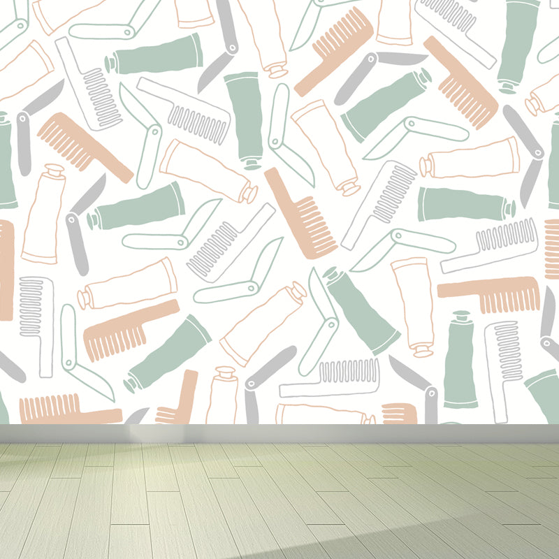 Waterproof Sundries Wallpaper Mural Modern Style Non-Woven Wall Covering, Custom Size