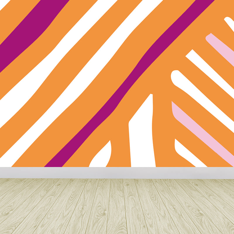 Abstract Pattern Wall Mural Contemporary Non-Woven Textured Wall Covering in Soft Color