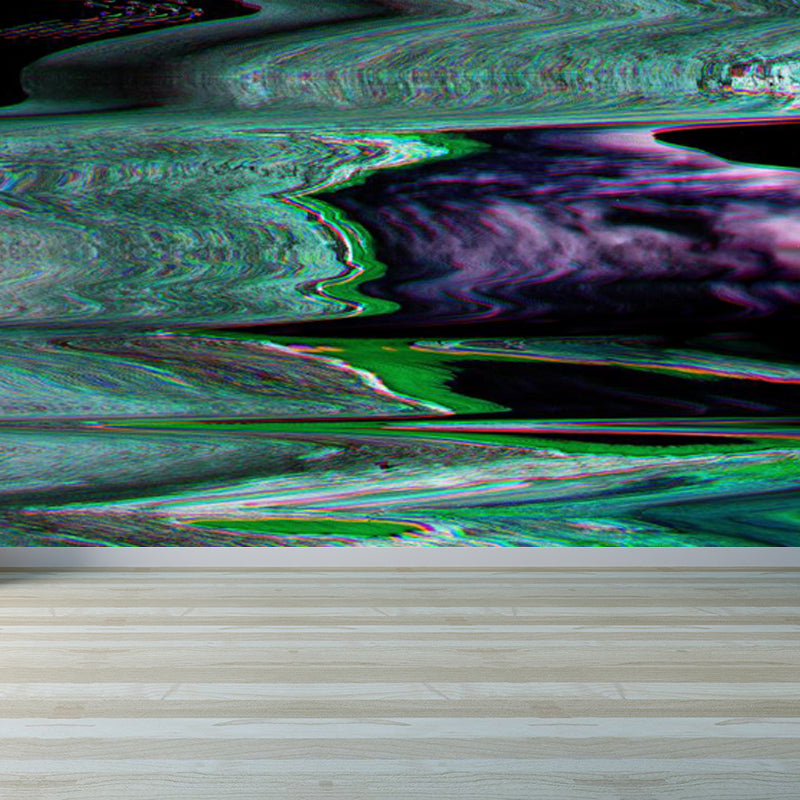 Pastel Color Abstract Mural Wallpaper Illustration Contemporary Stain-Proof Wall Art