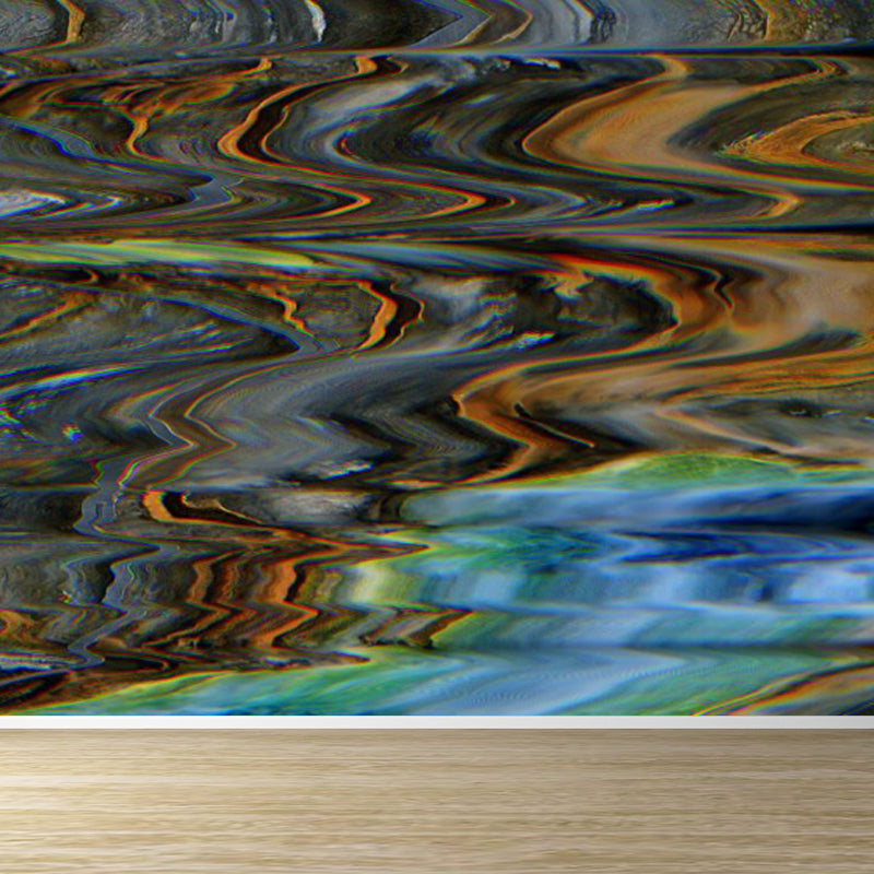 Pastel Color Abstract Mural Wallpaper Illustration Contemporary Stain-Proof Wall Art