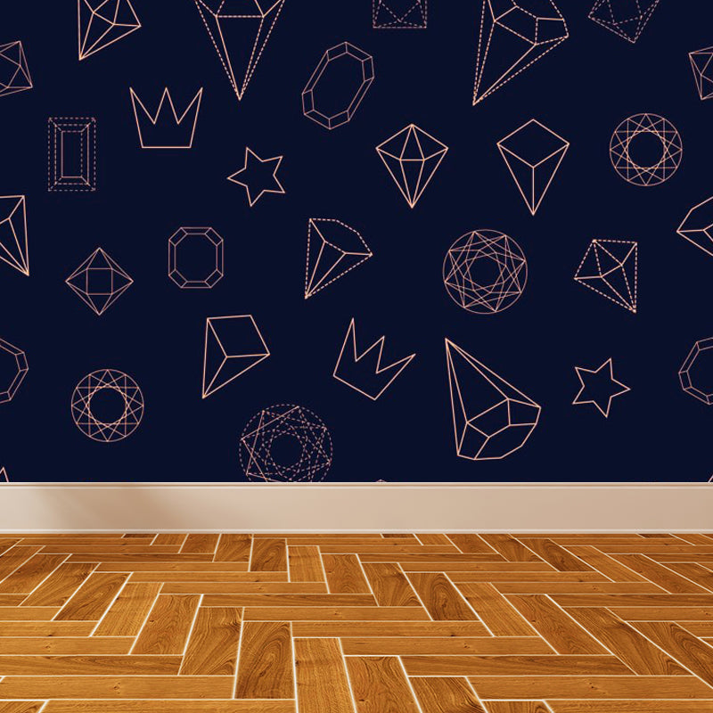 Pastel Color Modern Mural Wallpaper Universe Scenery Wall Covering for Guest Room