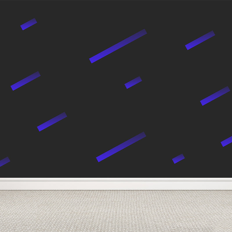 Geometrical Mural Wallpaper Soft Color Modern Style Wall Decor for Teenage Bedroom