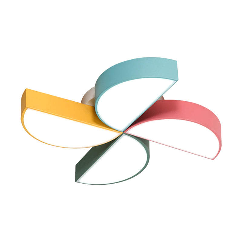 Plafoniera a forma di mulino a vento giocattolo in metallo Sala di cura Plafoniera a incasso multicolore a cartoni animati