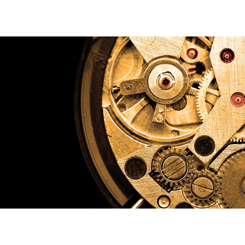 Metal Gear Mural Wallpaper Dark Color Contemporary Wall Covering for Boys Bedroom