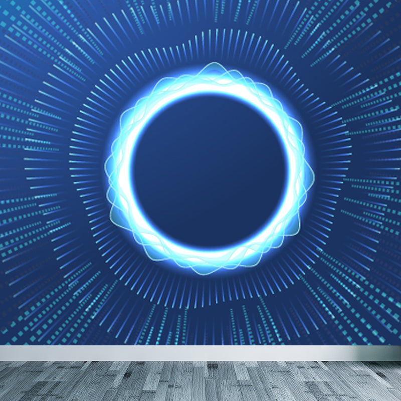 Science Fiction Halo Mural Wallpaper Dark Color House Interior Wall Art, Made to Measure