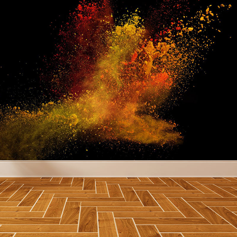 Multicolored Powder Wallpaper Mural Abstract Modern Waterproof Wall Covering for Home