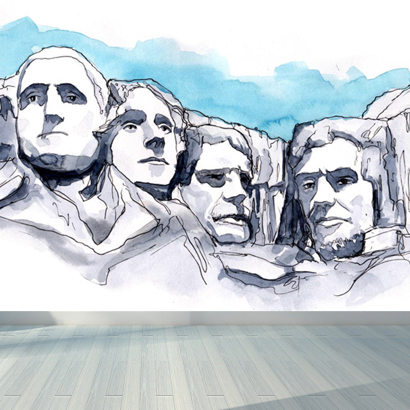 Extra Large Landmark Spot Mural Light Color Non-Woven Wall Art for Interior Decor