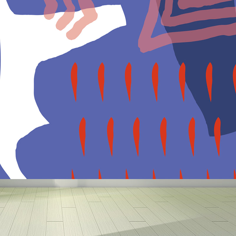 Bright Abstract Mural Wallpaper Contemporary Style Non-Woven Material Wall Covering