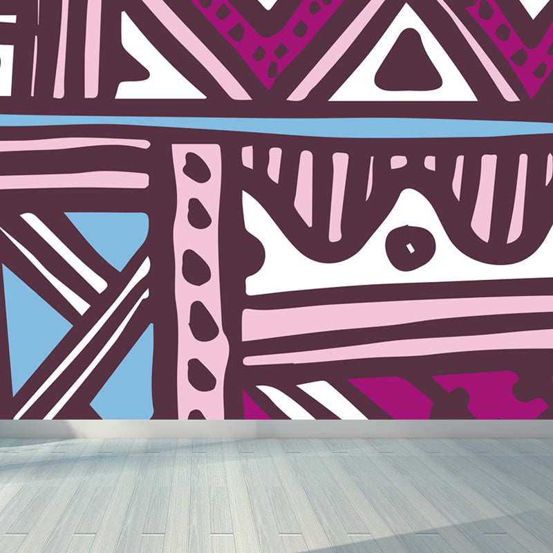 Bright Abstract Mural Wallpaper Contemporary Style Non-Woven Material Wall Covering