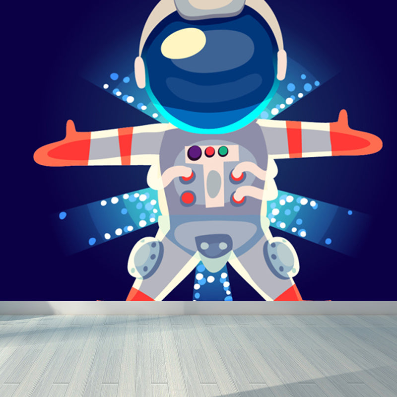 Soft Color Children's Art Mural Wallpaper Huge Space Scene Wall Covering for Dining Room