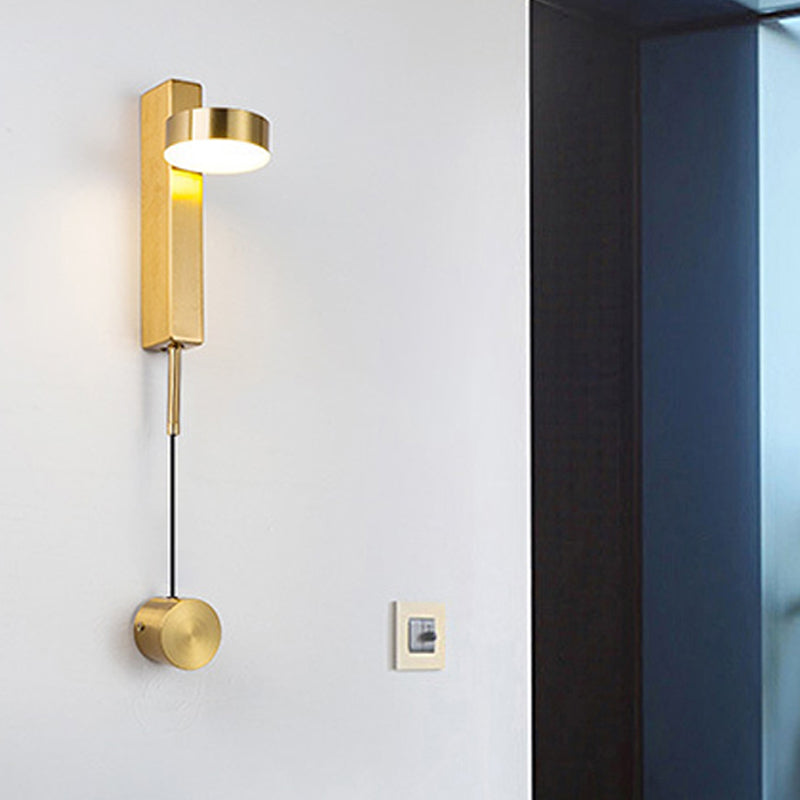 Zwart/gouden rechthoek spoelmontage wand SCONCE Simplicity LED Metallic Wall Lighting Fecture met schakelaar