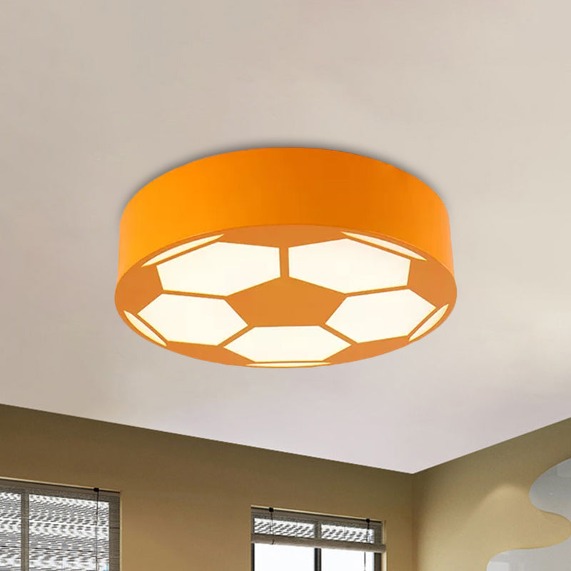 Plafonnier LED en métal de style enfant avec abat-jour en acrylique, rouge/jaune/bleu