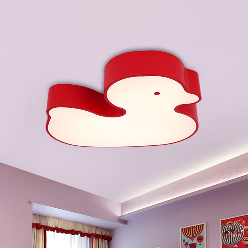 Little Duck Lampada da incasso per bambini Stile acrilico LED rosso/giallo/blu vicino all'apparecchio di illuminazione a soffitto