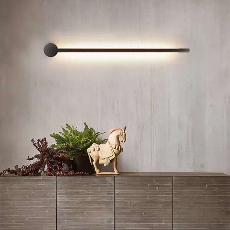 Strip Wohnzimmer Wandleuchte leichte Metall LED zeitgenössische Wandlampe in Schwarz/Gold