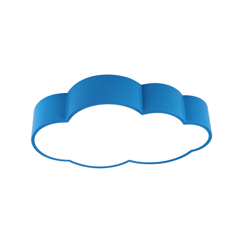 White/Red/Yellow Cloud Flush Ceiling Light Kids Acrylic Flush Mount Recessed Lighting for Kindergarten