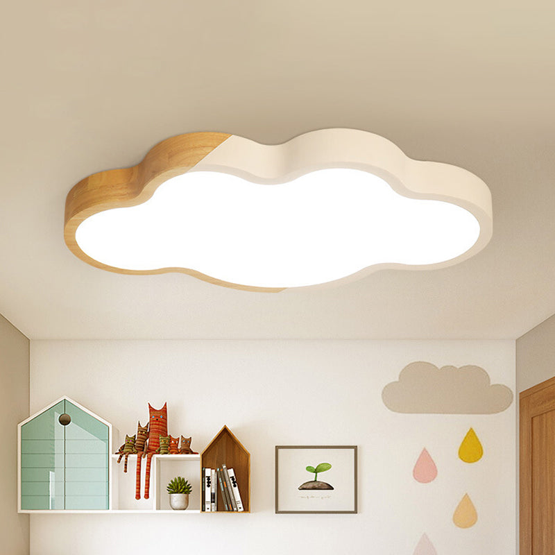 Metallic Cloud Flush Monte Light Moderno Stile Bianco / Giallo / Verde LED Fissaggio per Great Room