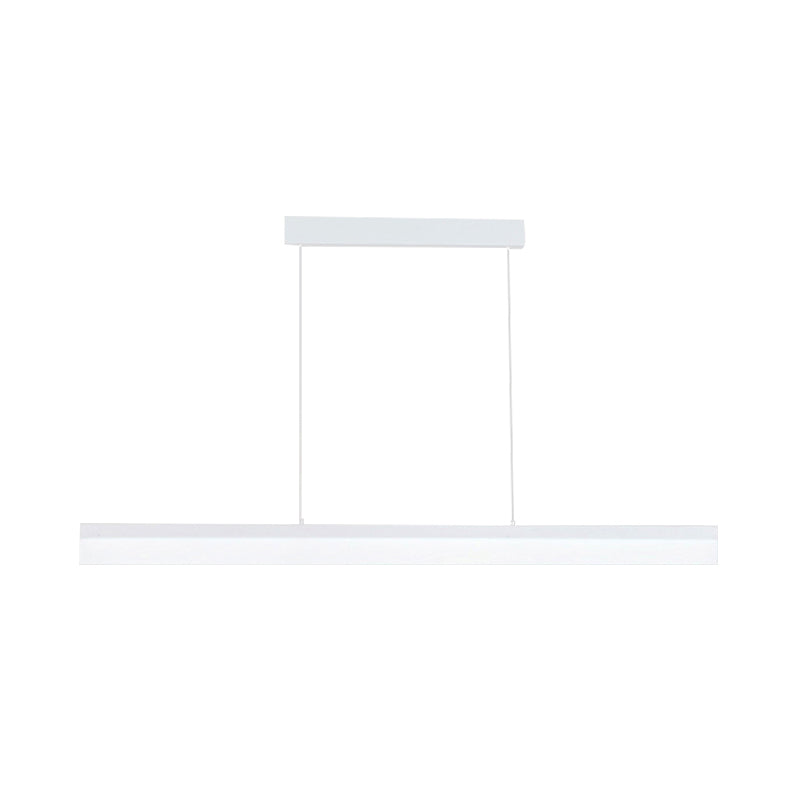 Illuminazione a ciondolo lineare nero/marrone illuminazione in metallo minimalista a LED appeso in metallo in caldo/bianco/naturale, 31,5 "/39"/47 "