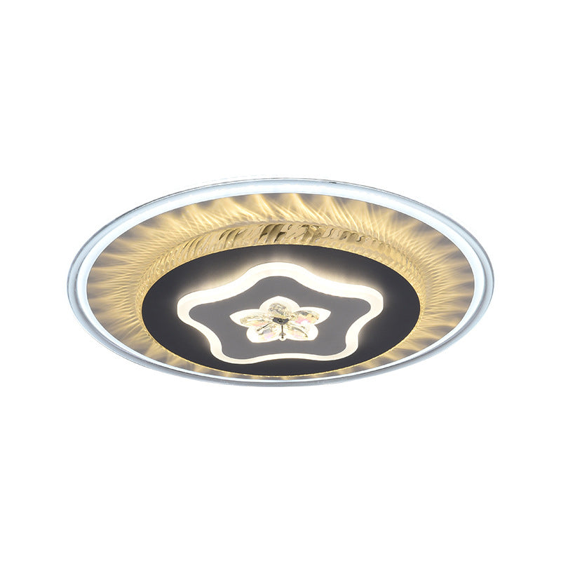 Plafonnier LED gris étoile/cœur aimant, luminaire moderne en acrylique à montage encastré pour chambre à coucher