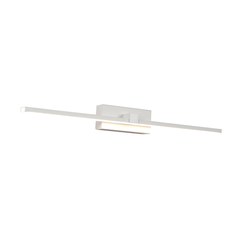 Witte lineaire ijdelheid muur verlichting armatuur moderne led metallic oppervlakte wand sconce in warm/wit licht