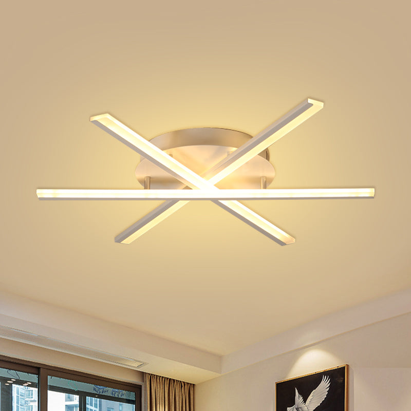 Illuminazione a soffitto snella impilata Lampada moderna a LED in acrilico bianca da incasso