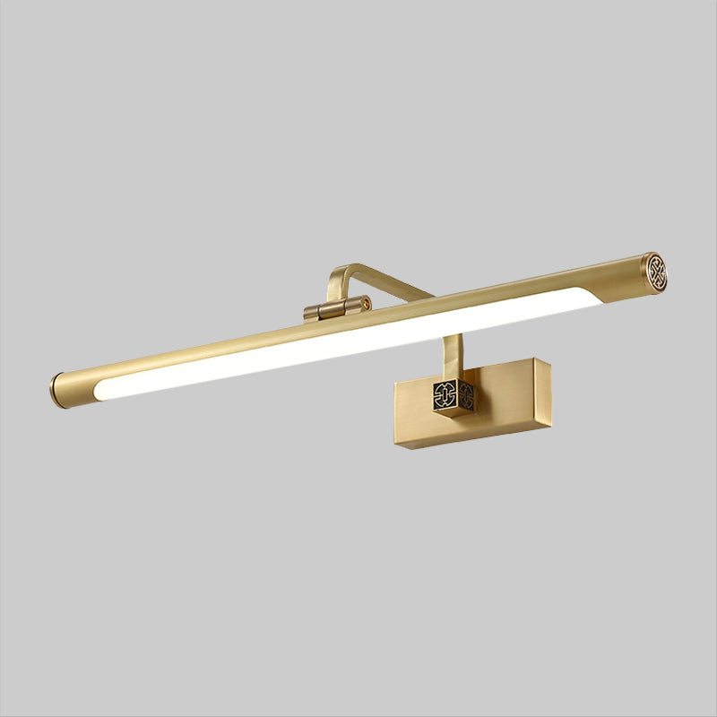 Modernisme verstelbare ijdelheid licht metalen spiegelkast LED wandlamp met lineaire acrylschaduw