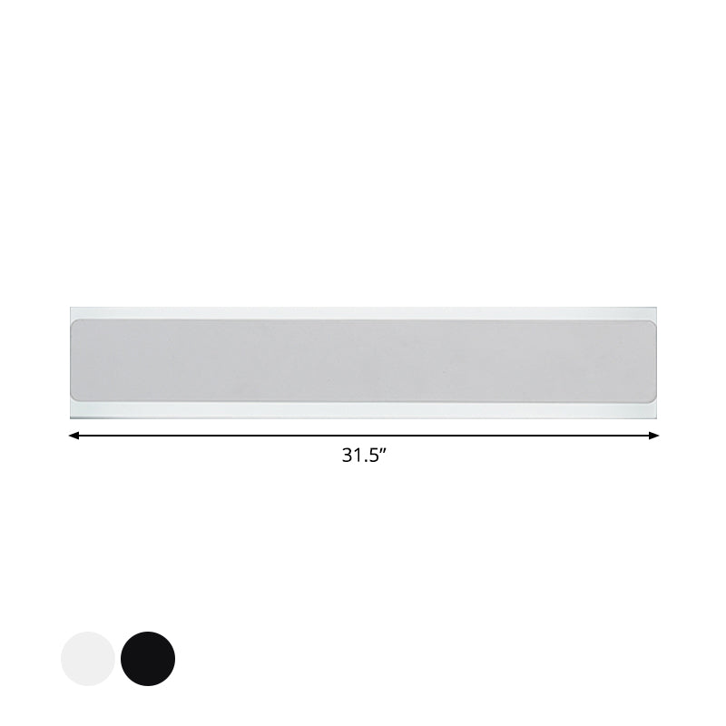 Streamlined LED Wall Lighting Idea Minimalism Metal Bedchamber Wall Sconce Light in Black/White