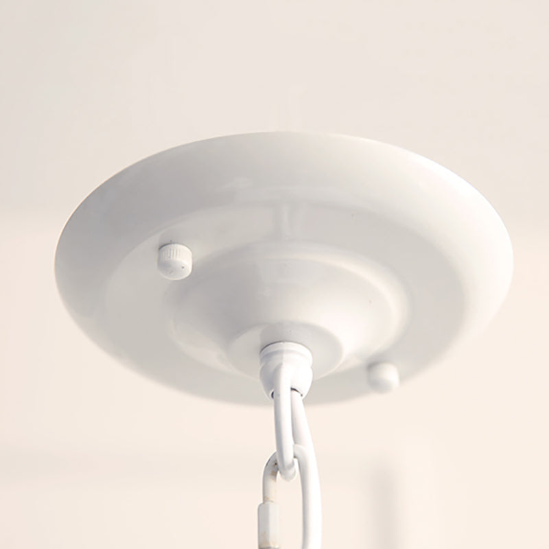 Tissu Tower Pendant Light 3 Heads Antique Élégant lustre en beige pour restaurant