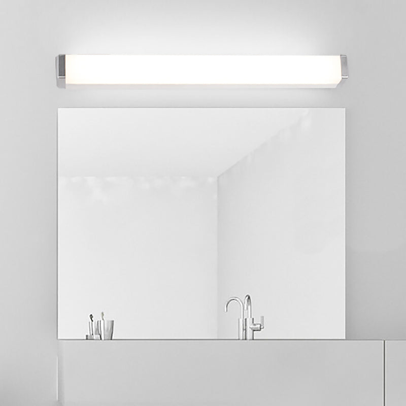 Metalen rechthoek ijdelheid verlichting Moderne LED Silver Wall SCONCE Licht in warm/wit licht voor badkamer