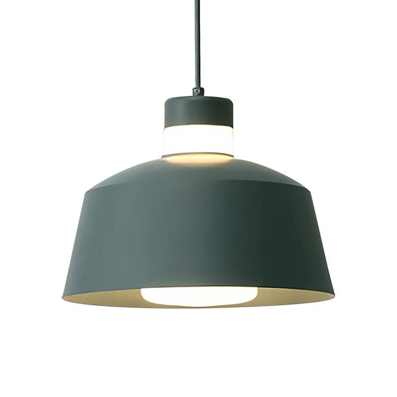 Tapered Pendant Light Modernism Metal 1 Light Pink/Grey/Yellow Hanging Ceiling Light for Living Room