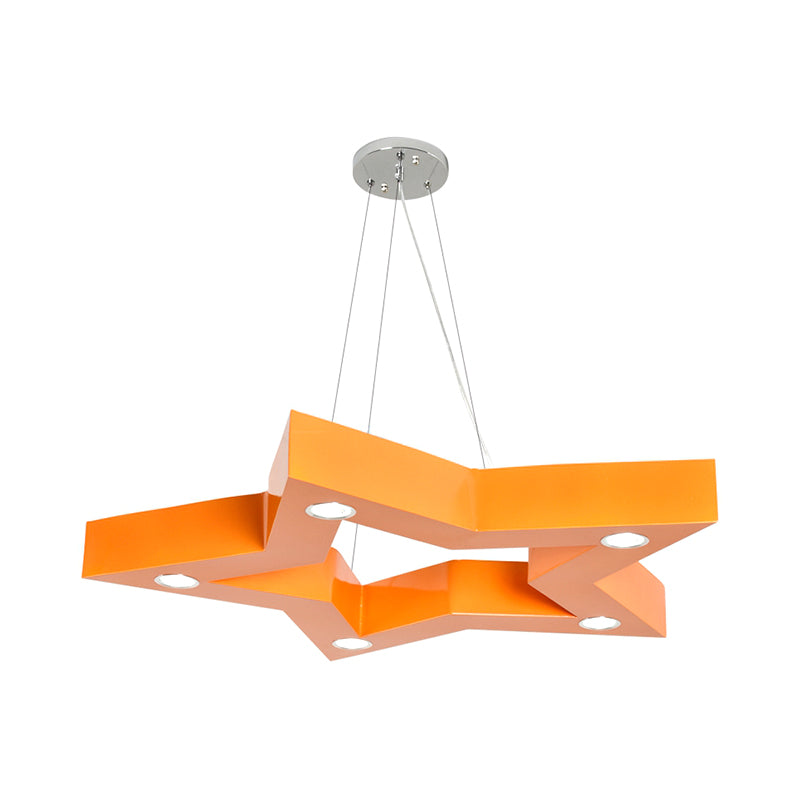 Acrylfeuchter sterngeführter Deckenkrautmakaroon gelb/blau/grüner Suspension Anhänger