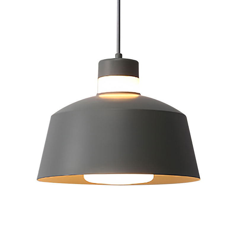 Tapered Pendant Light Modernism Metal 1 Light Pink/Grey/Yellow Hanging Ceiling Light for Living Room