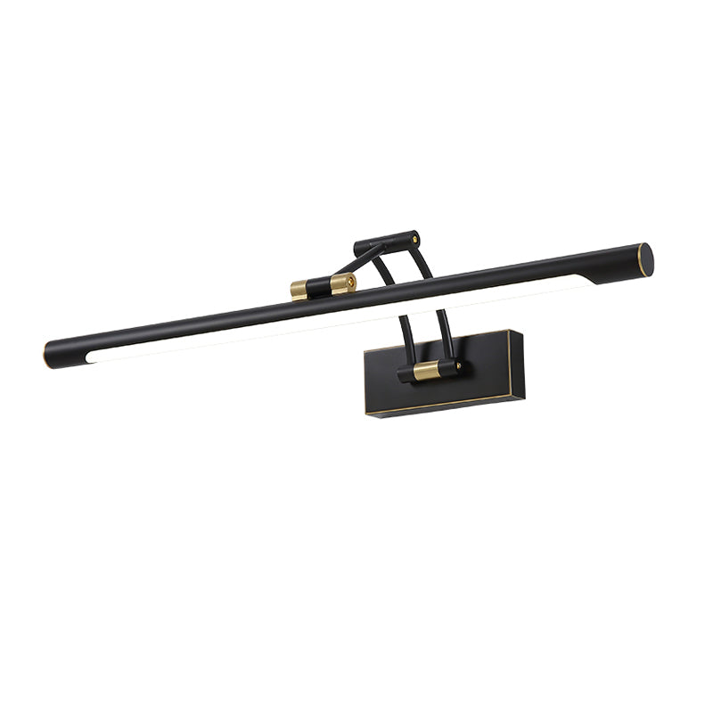 Lineaire spiegelkast Wall ijdelheid Licht metaal LED Hedendaagse SCONCE LICT -armatuur in zwart