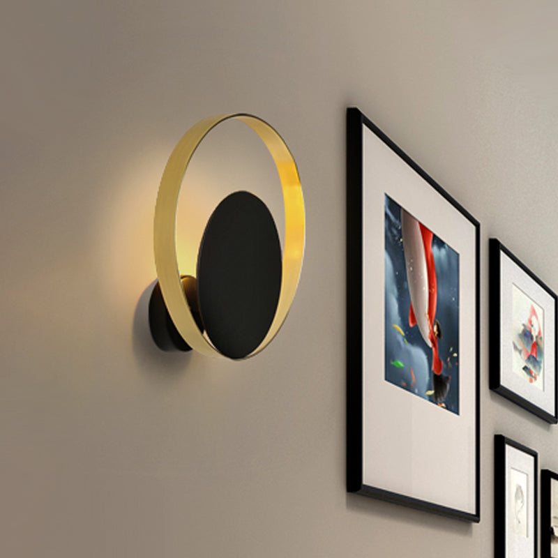 Loop Metallic Wall Lighting Idea Contemporary LED Brass Wall Sconce Light for Sleeping Room