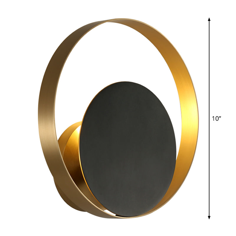 Loop Metallic Wall Lighting Idea Contemporary LED Brass Wall Sconce Light for Sleeping Room