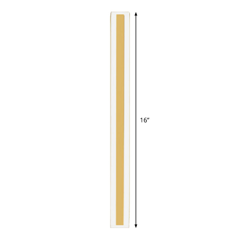 Zeitgenössische Streifenleuchte Leuchte Metallic LED Outdoor -Wandlampe in goldenem, warmem/weißem Licht