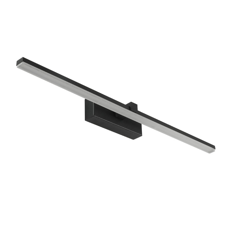 Doucheruimte led ijdelheid verlichtingsarmatuur eenvoudige zwarte muur sconce met rechte metalen schaduw in warm/wit licht