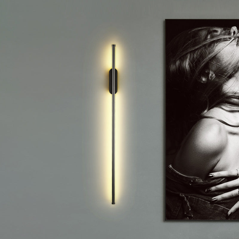 Simplicity Bar wandverlichting armatuur metalen LED Slaapkamer Wandspoelwand SCONCE in zwart, warm/wit licht