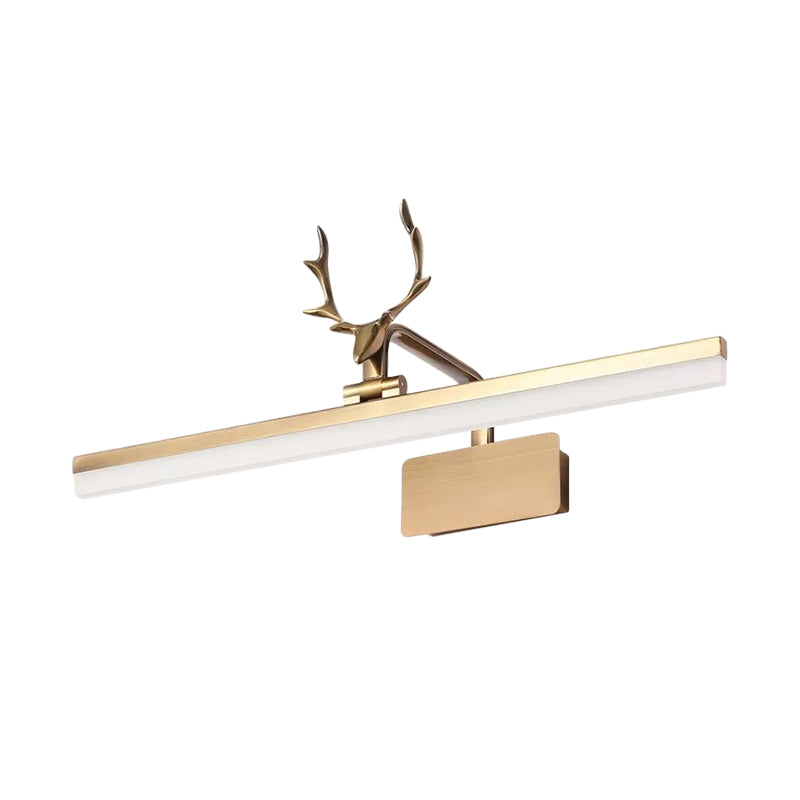 Tubular Wall Lighting Ideas Modernism Metal Gold Antler LED Vanity Light Fixture in Warm/White Light