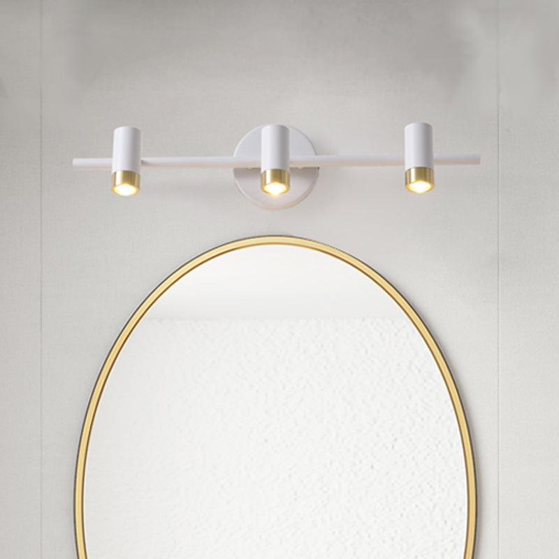 3-arm muur gemonteerd verlichtingsarmatuur minimalisme metallic 3 koppen badkamer ijdelheid lamp in wit