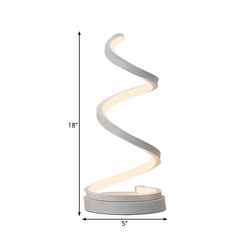 Éclairage de nuit en spirale LEMPRE MÉTALLIQUE MÉTALLIQUE MÉTALLIQUE Lampe de bureau blanc en lumière chaude / blanche pour la salle d'étude