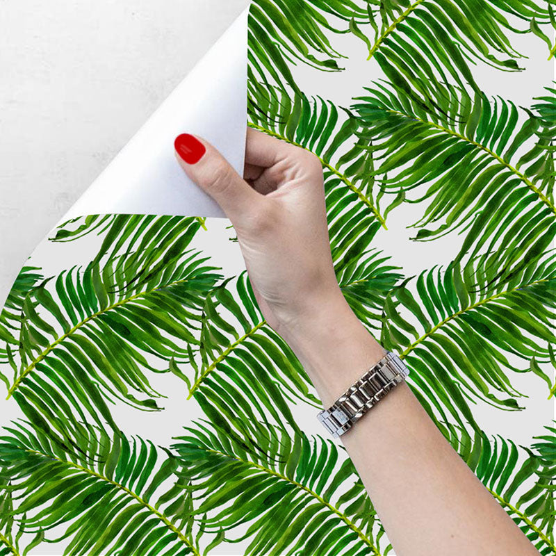 Tropical Palm Tree Wall Art Guest Room Minimalist Wallpaper Roll, Easy to Remove, 29.1 sq ft.